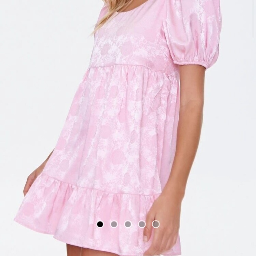Pink satin dress